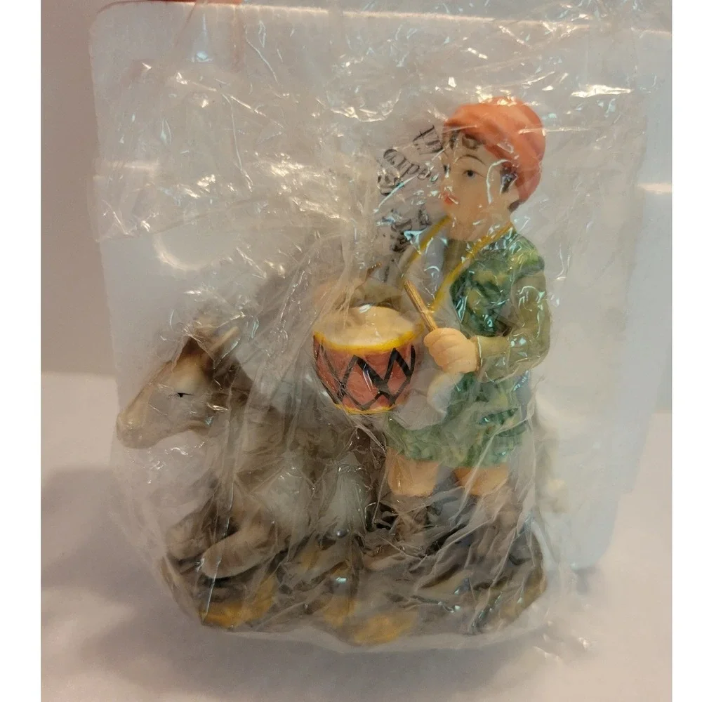 Avon Drummer Boy w/‎ Donkey Figurine Holiday Treasures Nativity 2003 Christmas
